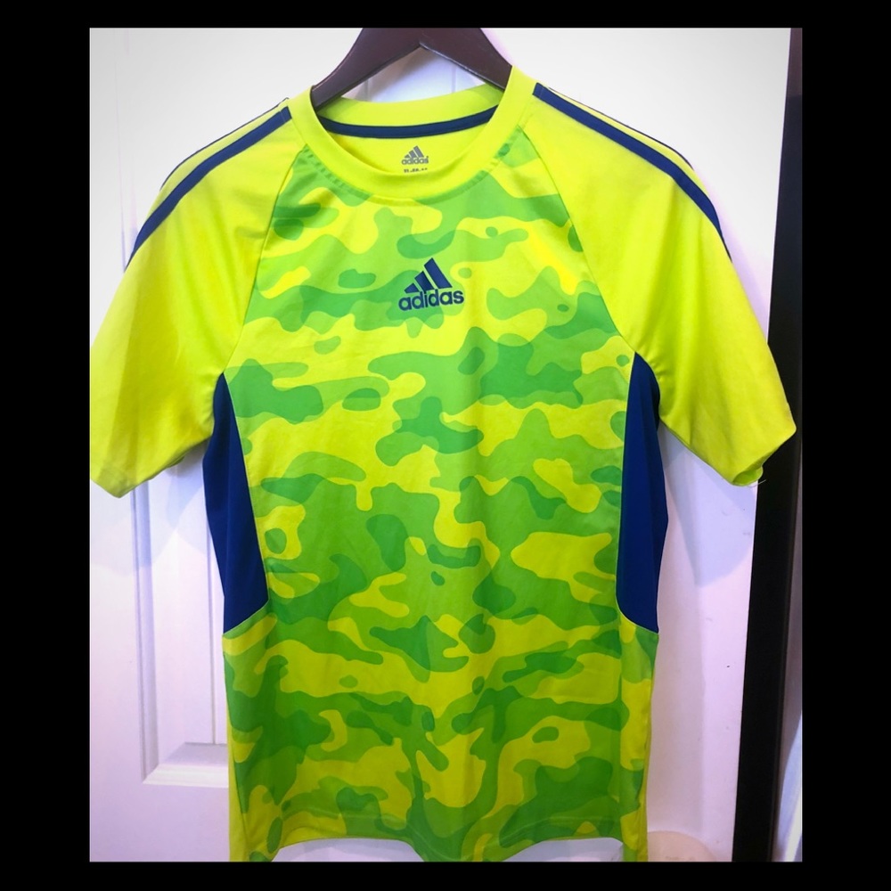 Neon Camo Adidas Climalite Tee